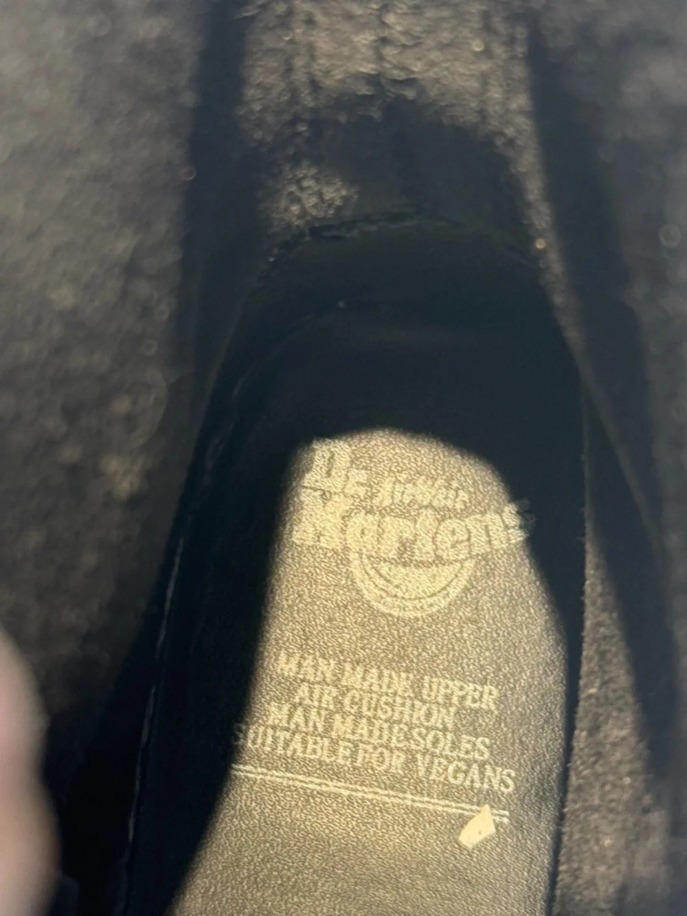 Doc Marten Black Leather Lace-Up Combat Boots with Yellow Stitching 8 - Picture 13 of 15